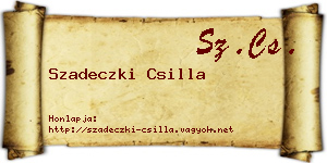 Szadeczki Csilla névjegykártya